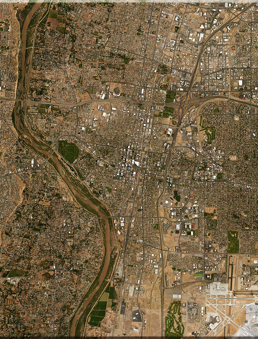 <b>Albuquerque, New Mexico</b><br>Satellite Image<br>Wall Art