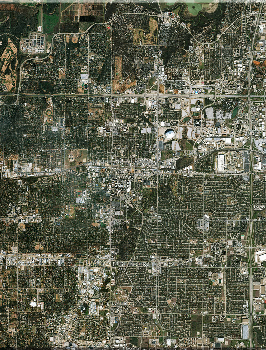 <b>Arlington, Virginia</b><br>Satellite Image<br>Wall Art