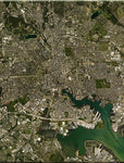 <b>Baltimore, Maryland</b><br>Satellite Image<br>Wall Art