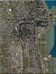 <b>Chicago, Illinois</b><br>Satellite Image<br>Wall Art