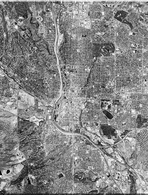 <b>Colorado Springs, Colorado</b><br>Satellite Image<br>Wall Art