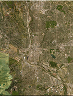 <b>Colorado Springs, Colorado</b><br>Satellite Image<br>Wall Art