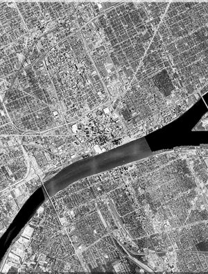 <b>Detroit, Michigan</b><br>Satellite Image<br>Wall Art