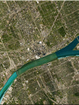 <b>Detroit, Michigan</b><br>Satellite Image<br>Wall Art