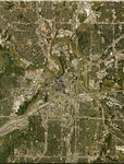 <b>Ft. Worth, Texas</b><br>Satellite Image<br>Wall Art