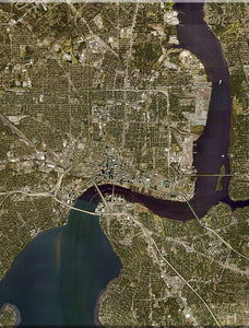 <b>Jacksonville, Florida</b><br>Satellite Image<br>Wall Art