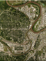 <b>Kansas City, Missouri</b><br>Satellite Image<br>Wall Art