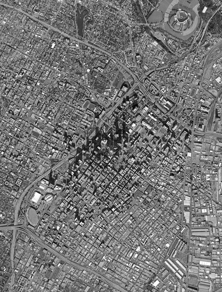 <b>Los Angeles, California</b><br>Satellite Image<br>Wall Art