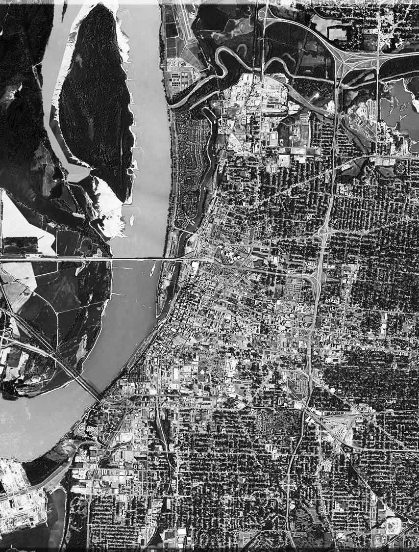 <b>Memphis, Tennessee</b><br>Satellite Image<br>Wall Art