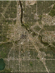 <b>Minneapolis, Minnesota</b><br>Satellite Image<br>Wall Art