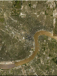 <b>New Orleans, Louisiana</b><br>Satellite Image<br>Wall Art