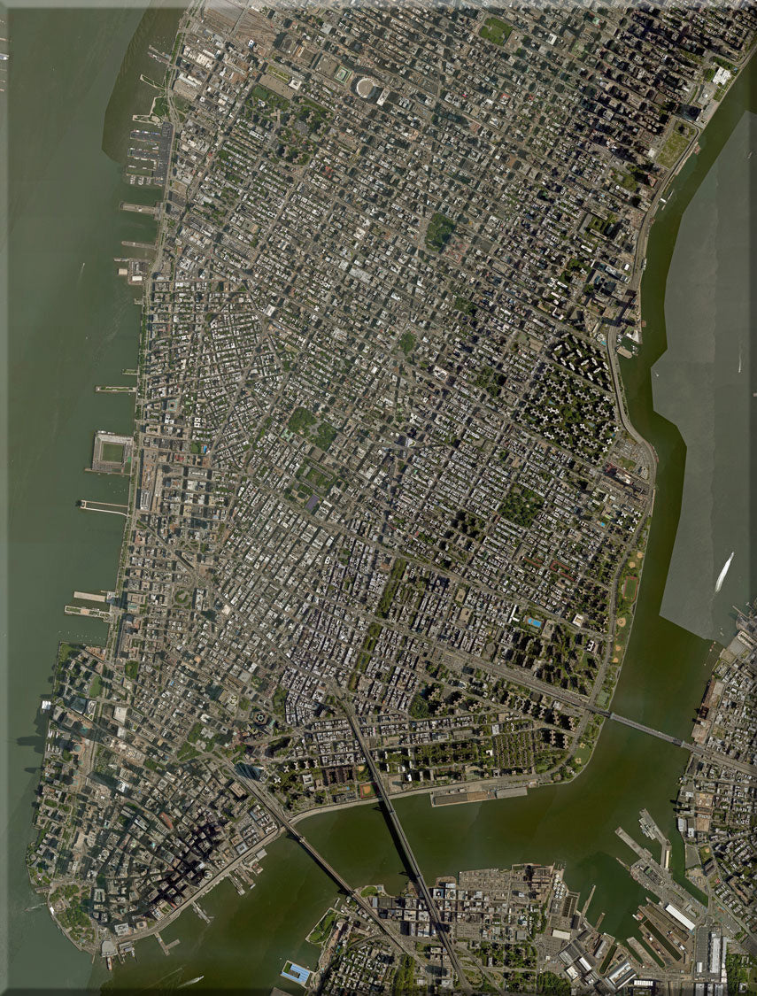 <b>New York, New York</b><br>Satellite Image<br>Wall Art