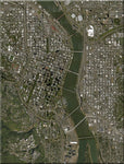 <b>Portland, Oregon</b><br>Satellite Image<br>Wall Art