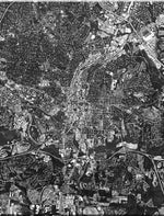 <b>Raleigh, North Carolina</b><br>Satellite Image<br>Wall Art