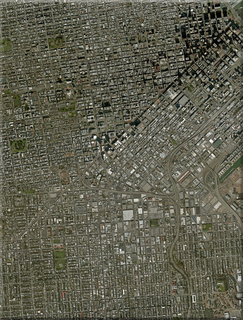 <b>San Francisco, California</b><br>Satellite Image<br>Wall Art