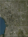 <b>Seattle, Washington</b><br>Satellite Image<br>Wall Art