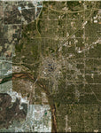 <b>Tulsa, Oklahoma</b><br>Satellite Image<br>Wall Art