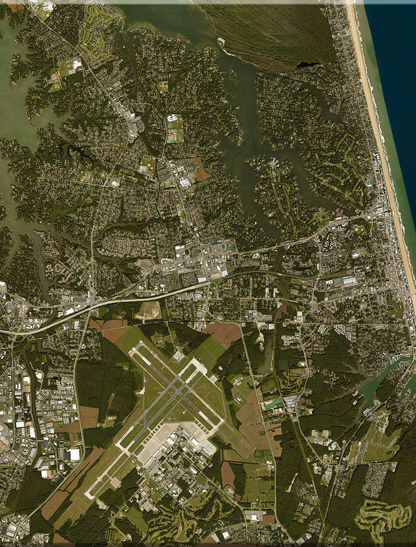 <b>Virginia Beach, Virginia</b><br>Satellite Image<br>Wall Art