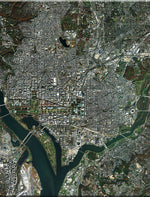 <b>Washington D.C. USA </b><br>Satellite Image<br>Wall Art