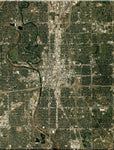 <b>Wichita, Kansas</b><br>Satellite Image<br>Wall Art